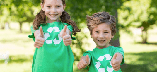 enseñar a los niños a reciclar