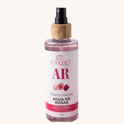 tonico facial agua de rosas con extractos naturales
